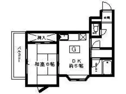 メゾンドカシェット(1DK/5階)の間取り写真
