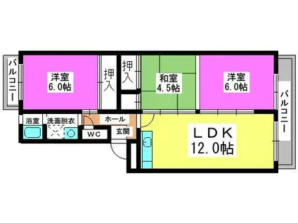 第二城戸ビル(3LDK/1階)の間取り写真
