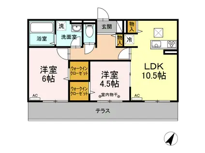 D-ROOMKOTOBUKI(2LDK/1階)の間取り写真