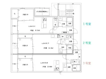 IL SPERARE(1LDK/2階)の間取り写真