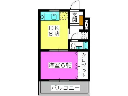 エクセレント12(1DK/1階)の間取り写真