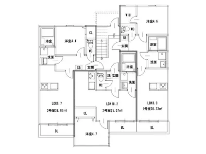 HALSO2(1LDK/1階)の間取り写真