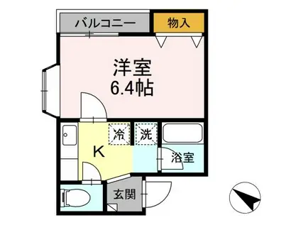 ドリームクローバー(1K/1階)の間取り写真