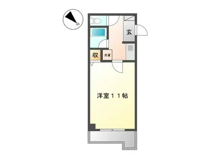 エクセルメゾン高木(1K/4階)の間取り写真