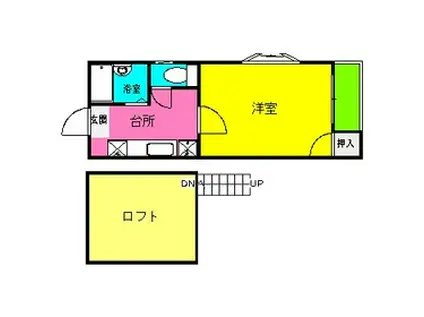 ヴィラ・セラヴィ(1K/2階)の間取り写真