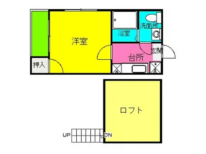 アールグランデ博多(1K/1階)の間取り写真