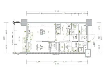 オープンレジデンシャル春日公園(1LDK/6階)の間取り写真