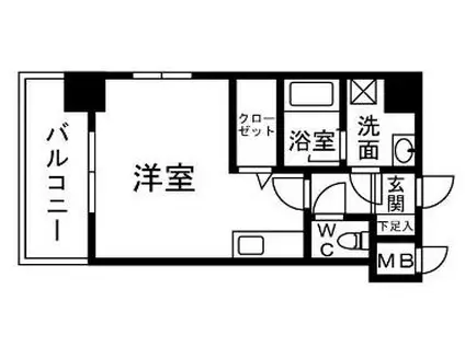 リライアンス井尻(ワンルーム/2階)の間取り写真