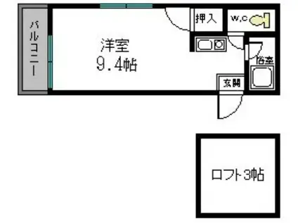SHINOTSUKI(ワンルーム/2階)の間取り写真