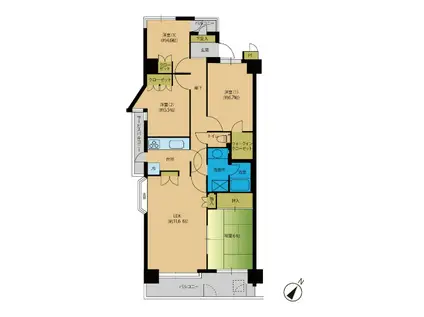 パークノヴァ春日中央(4LDK/5階)の間取り写真