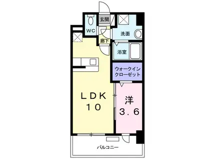 ELEVITA弥永(1LDK/1階)の間取り写真