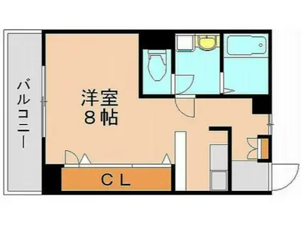 公平ビル(ワンルーム/3階)の間取り写真