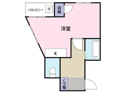 桔梗ハイツ(ワンルーム/2階)の間取り写真