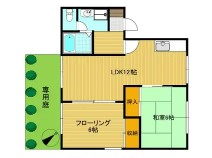 コートクレーセ(2LDK/1階)の間取り写真