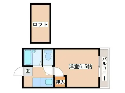 パル春日(1K/1階)の間取り写真