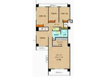 シティパル春日セントレ(3SLDK/5階)の間取り写真