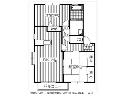 ファインヒルズ(2LDK/2階)の間取り写真