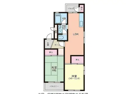 西鉄天神大牟田線 井尻駅 徒歩12分 4階建 築41年(2LDK/1階)の間取り写真