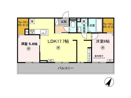 メゾン・ド・K S(2LDK/3階)の間取り写真