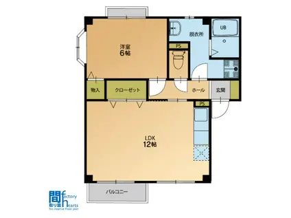 ファミールN・T(1LDK/1階)の間取り写真