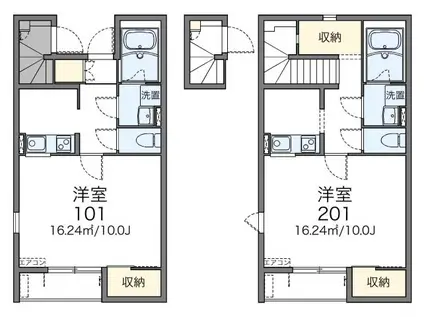 レオネクストシャルマン(1K/2階)の間取り写真