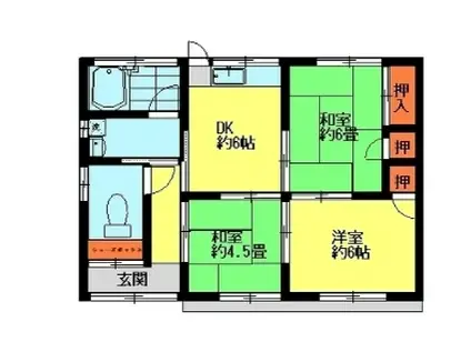 博多南線 博多南駅 徒歩9分 1階建 築48年(3DK)の間取り写真