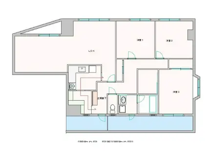 アバンセ井尻(3LDK/3階)の間取り写真
