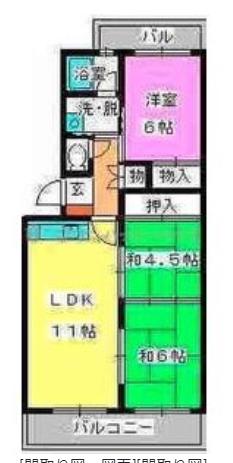 エクセレント・フジ(3LDK/2階)の間取り写真