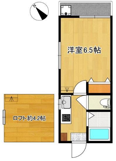 モアハイツ横手A棟(1K/1階)の間取り写真
