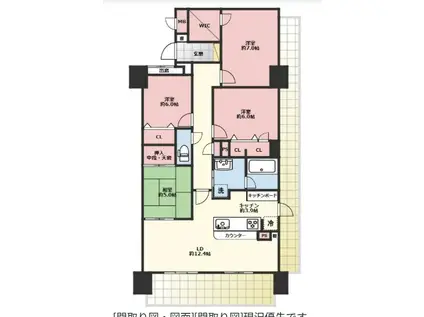 エバーライフパセオ博多南イーストコート(4LDK/3階)の間取り写真