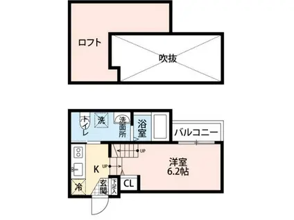 マルスヴァンサンク一番館(1K/2階)の間取り写真