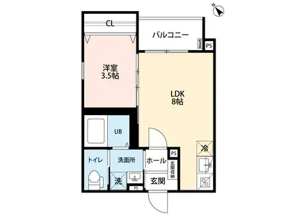 ROBOT(1LDK/2階)の間取り写真