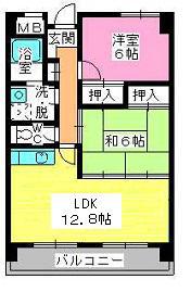 レスピーザ53(2LDK/7階)の間取り写真