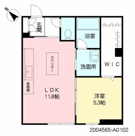 シャーメゾンFIERTE(1LDK/1階)の間取り写真
