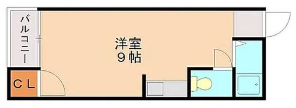 カサブランカⅡ(ワンルーム/1階)の間取り写真