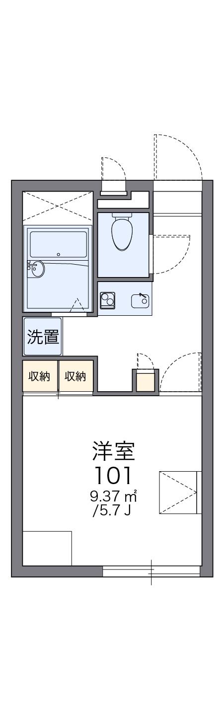 レオパレスKY(1K/2階)の間取り写真