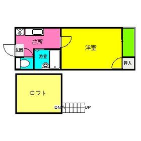 西鉄天神大牟田線 井尻駅 徒歩8分 2階建 築21年(1K/1階)の間取り写真