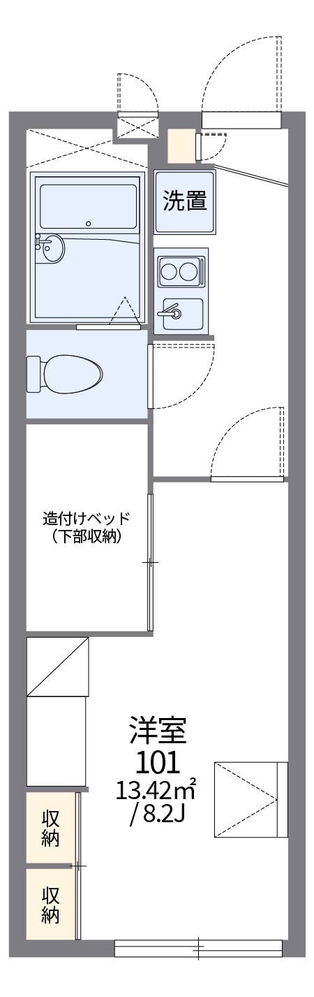 レオパレスMOA(1K/2階)の間取り写真