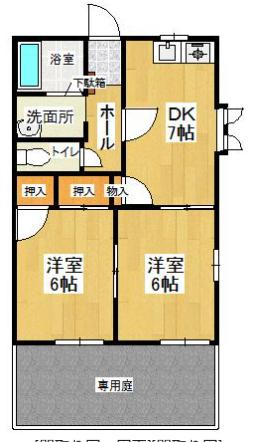 エスコート皿山(2DK/1階)の間取り写真
