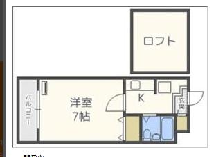 アーバンパレス南福岡(1K/2階)の間取り写真