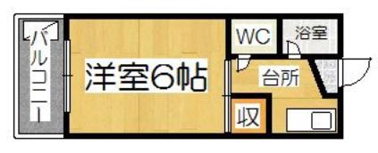 ホワイトコーポ(1K/1階)の間取り写真
