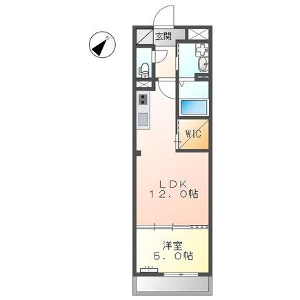 シャトー宝町(1LDK/2階)の間取り写真