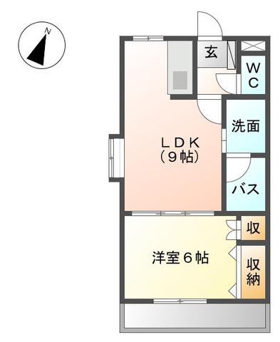 コンフォーレ・ミカサ(1LDK/2階)の間取り写真