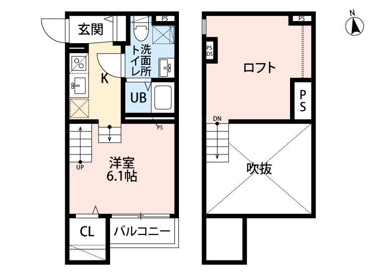 CASA・K(ワンルーム/1階)の間取り写真