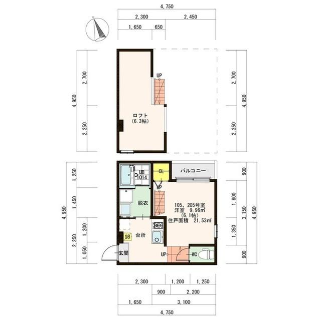 鹿児島本線 笹原駅 徒歩8分 2階建 築9年