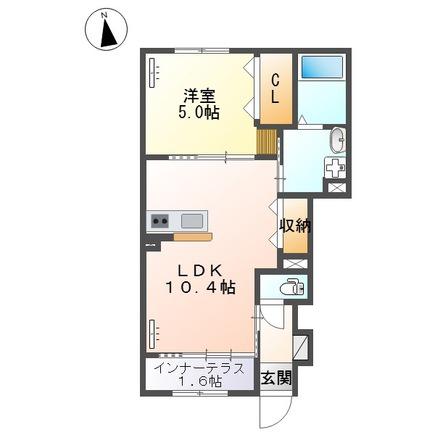 グランノヴァ(1LDK/1階)の間取り写真