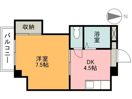 メゾン・ド・フェニックス北久米(1K/4階)の間取り写真