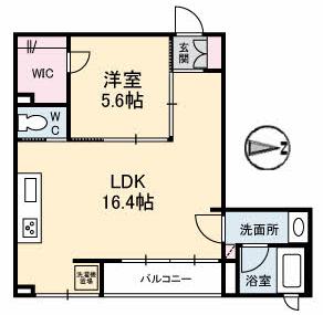 アランチアMK(1LDK/2階)の間取り写真