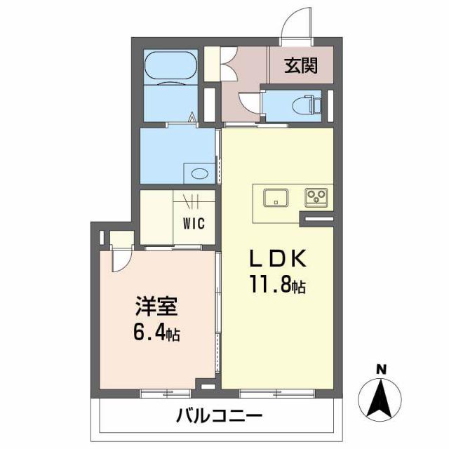 グラン パーチ(1LDK/2階)の間取り写真