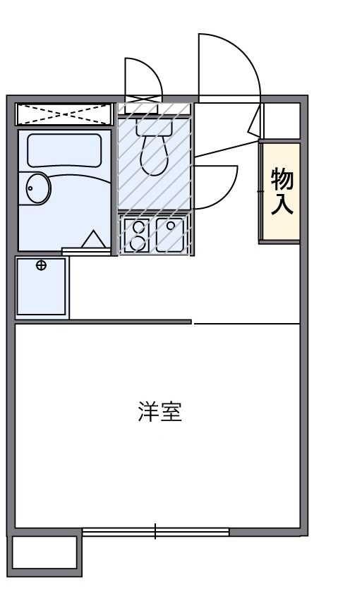 ヴェルドミール(1K/1階)の間取り写真